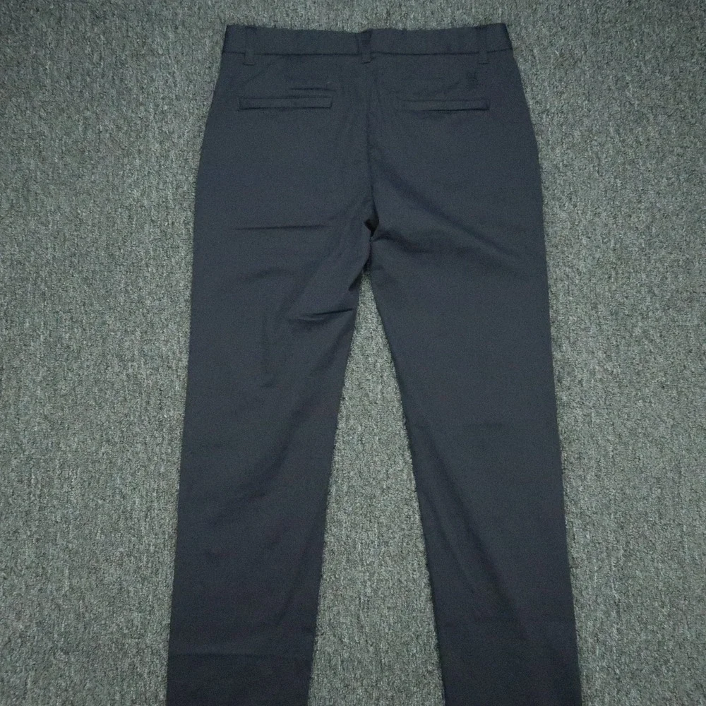 Psycho Bunny Pants Mens 30x32 Blue Chino Trouser Golf Stretch Zip Pocket Slim